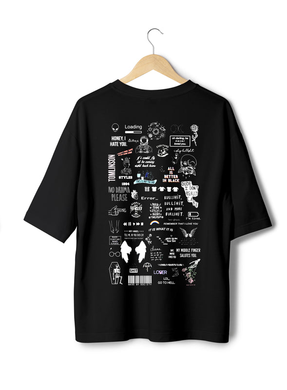 TATTOO DESIGNS UNISEX OVERSIZED T-SHIRT