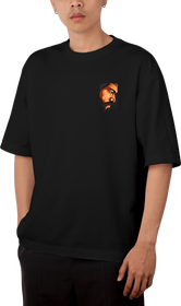 Powerful People make Powerful Places Qoute Design Black Oversized T-shirt