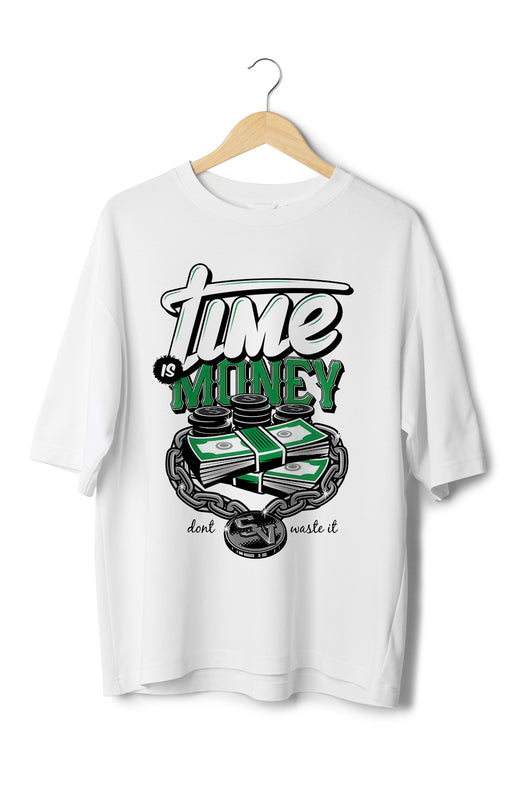 TIME IS MONEY UNISEX OVERSIZED T-SHIRT