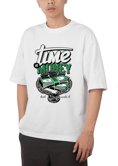 TIME IS MONEY UNISEX OVERSIZED T-SHIRT