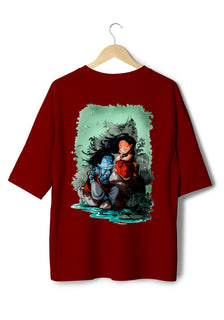 RADHE KRISHNA Design UNISEX OVERSIZED T-SHIRT